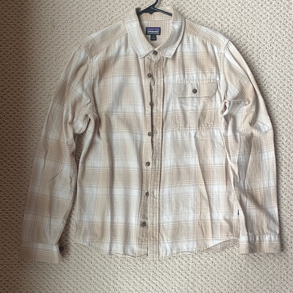 Patagonia Light Tan Checkered Shirt